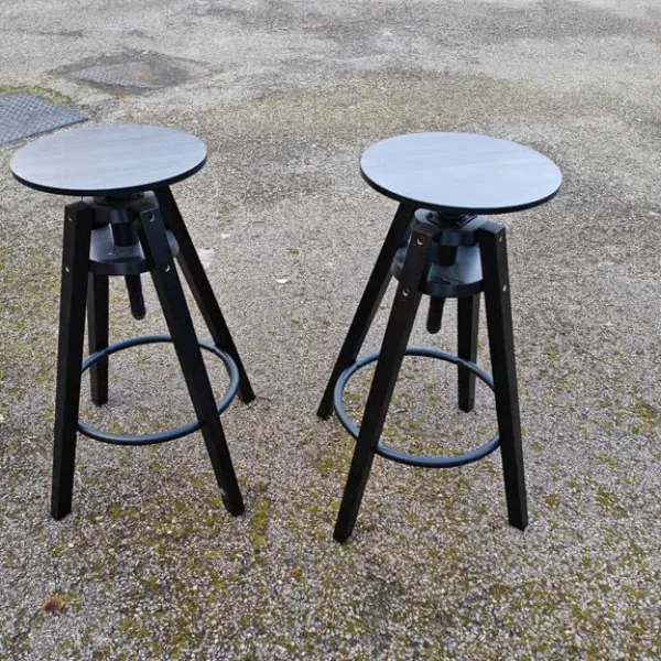 2 IKEA Dalfred Height Adjustable Bar Stools with Seat Cushions FREE DELIVERY 039