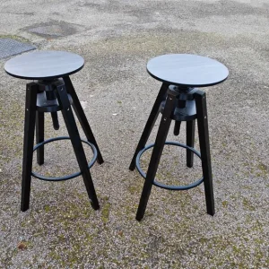 2 IKEA Dalfred Height Adjustable Bar Stools with Seat Cushions FREE DELIVERY 039