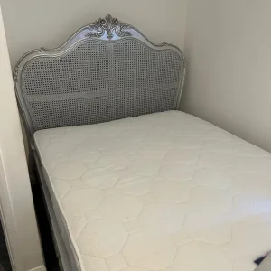 Double silver rattan bed - Image 2