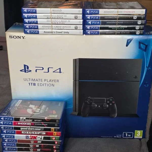 ps4 console with games