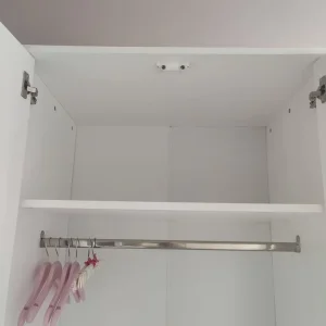 White Wooden Wardrobe, Shelving & Storage Unit - Good Condition - Image 3