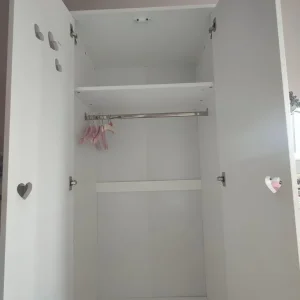 White Wooden Wardrobe, Shelving & Storage Unit - Good Condition - Image 4