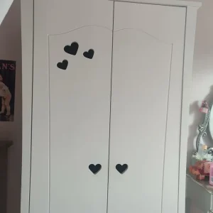 White Wooden Wardrobe, Shelving & Storage Unit - Good Condition - Image 5