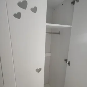 White Wooden Wardrobe, Shelving & Storage Unit - Good Condition - Image 7