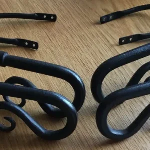 4 x Black Metal Curtain Holdbacks
