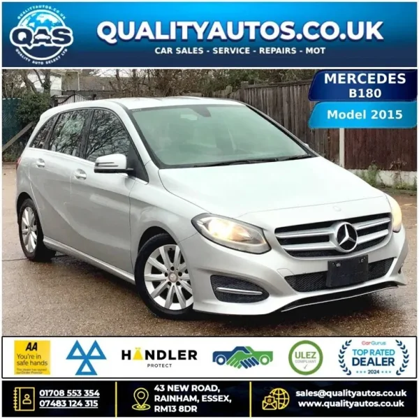 2015 Mercedes-Benz B-Class MERCEDES-BENZ B180 BLUE EFF SPORT 1.6L PETROL AUTO 15-15 ULEZ FRESH IM...
