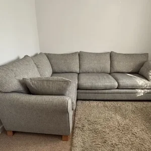 Right-Hand L Shaped Sofa – Grey with Blue Tint – £500 or nearest offer. - Image 2