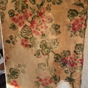 Antique Four Fold Painted Silk? Room Divider Screen. (Project) - Image 2