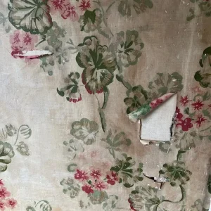 Antique Four Fold Painted Silk? Room Divider Screen. (Project) - Image 6