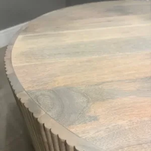 Round Wooden Coffee Table - Image 6