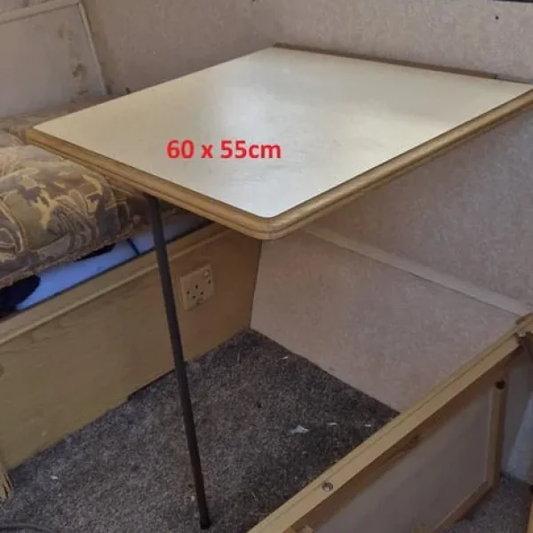 Caravan motorhome camper or boat table - not free standing (attached to the wall)