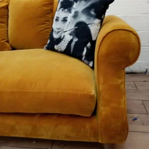 Loaf Sloucher large sofa in mustard velvet RRP £2795 - Image 6