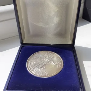 1986 Fine Silver Double Eagle 2ozt With Case Rare - Image 4