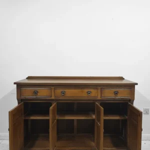 Vintage Old Charm Wood Bros Modern Sideboard / Tudor Brown Oak - Image 4