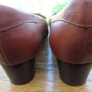 Ladies Tan VAN DAL Sidney Slip-On Leather Shoes Size UK 8 D - Image 6