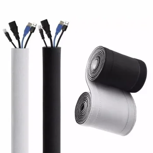 New 13.5cmx3m Neoprene Reversible Black/White Cable Tidy Management Sleeve.POST OR COLLECT!
