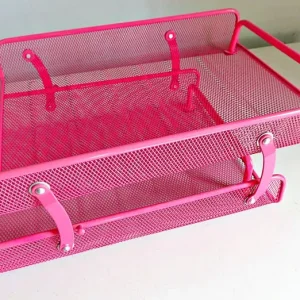 2-Tier Wire Mesh Desk Organizer with A4 Trays