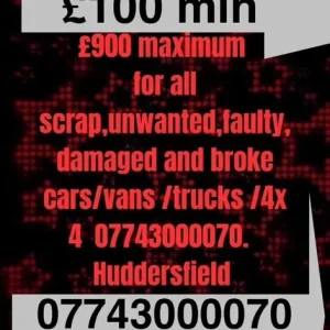 Huddersfield scrap vehicle buyer always