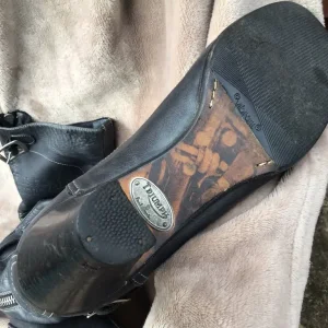 Ladies Grey Long Motorcycle Boots - Image 3