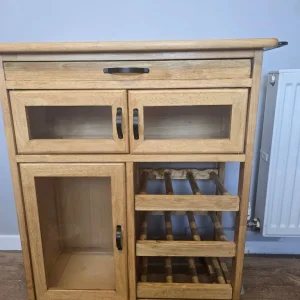 Pine kitchen storage trolley