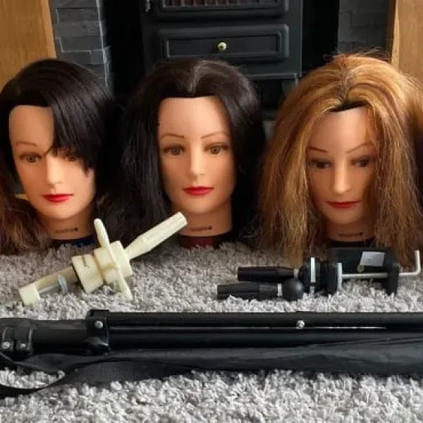 Hairdressing mannequin heads