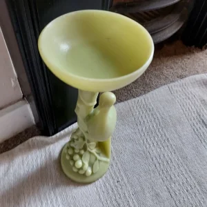 Vintage Jade Green Candle Holder - Image 3