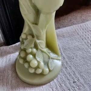 Vintage Jade Green Candle Holder - Image 4