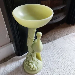 Vintage Jade Green Candle Holder - Image 6