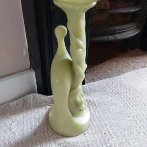 Vintage Jade Green Candle Holder - Image 7