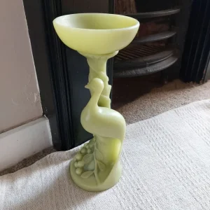 Vintage Jade Green Candle Holder - Image 8