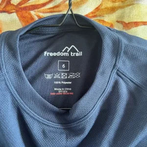 Women’s Essential Tech Tee Navy Long Sleeve Freedom Trail - Image 3