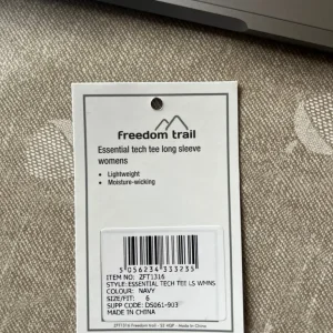 Women’s Essential Tech Tee Navy Long Sleeve Freedom Trail - Image 7