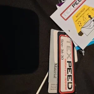 Texpeed Mens All Black Waterproof Armoured Motorcycle Trousers - 36W/30L - Image 2