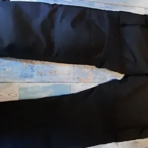 Texpeed Mens All Black Waterproof Armoured Motorcycle Trousers - 36W/30L