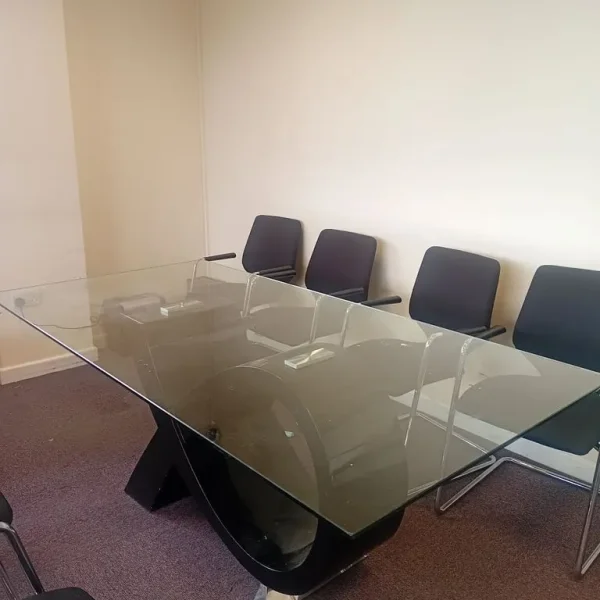 Meeting room glass table
