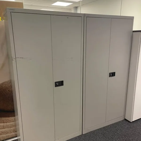 2 Metal storage cupboards