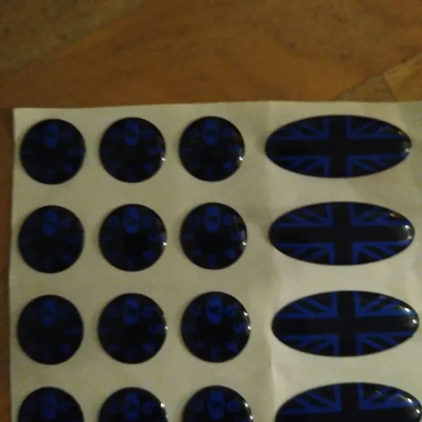 Delkim bite alarm electric blue stickers