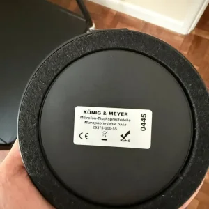 Two Conference Gooseneck lectern podium microphone K&M stand