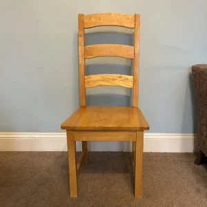 1 Solid Beech Ladder Back Dining Room Chair H41in/104cm H Seat 17.5in/44cm D16in/41cm A465 - Image 2