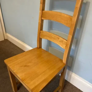 1 Solid Beech Ladder Back Dining Room Chair H41in/104cm H Seat 17.5in/44cm D16in/41cm A465 - Image 3