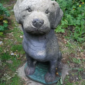 HEAVY DOG GARDEN STATUE ORNAMENT-WEIGHS 24KG,46CM HIGH - Image 3