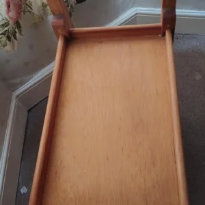 solid wooden trolley on wheels - Image 2