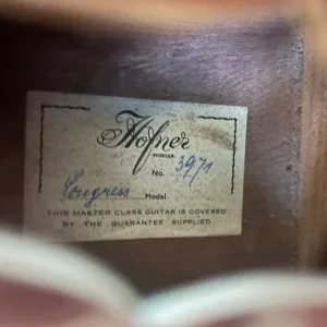 Beautiful Vintage Hofner Congress Archtop Acoustic Guitar - 1956 - Image 5