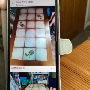 Large tiled coffee table