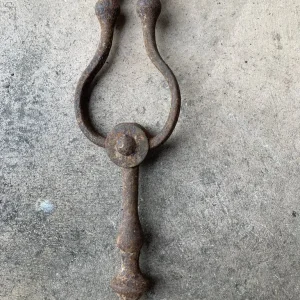Antique long fire place tongs - Image 2