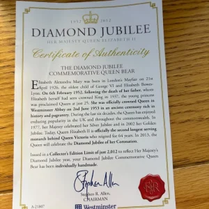 Diamond jubilee commemorative queen bear - Image 4