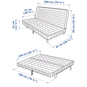 IKEA NYHAMN POCKET SPRING SOFA BED - Image 3