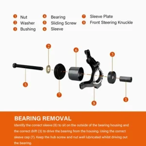 23pcs Universal Wheel Bearing Removal Installation Tool Kit Front Wheel Drive - Image 3