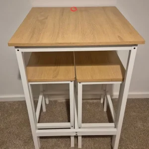 Bar dining table set with stools - Image 2