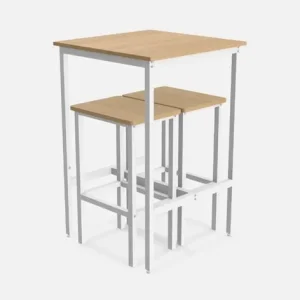 Bar dining table set with stools - Image 5